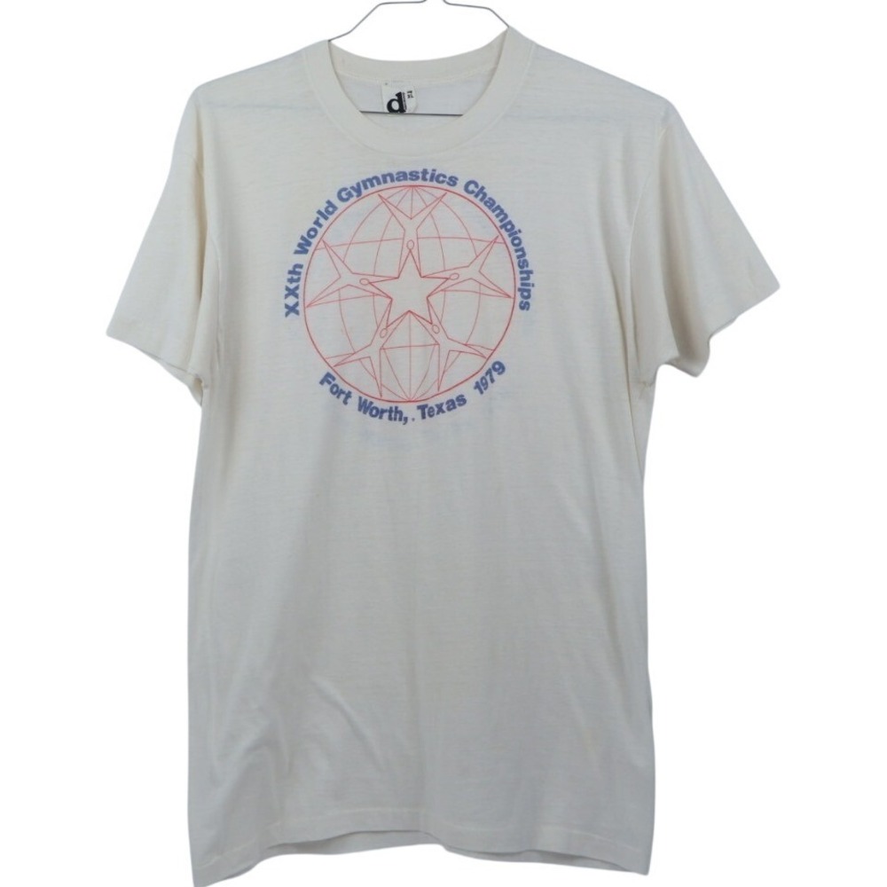 VTG 1979 World Gymnastics Championships T-Shirt S.S. Fort Worth Texas THIN S/M